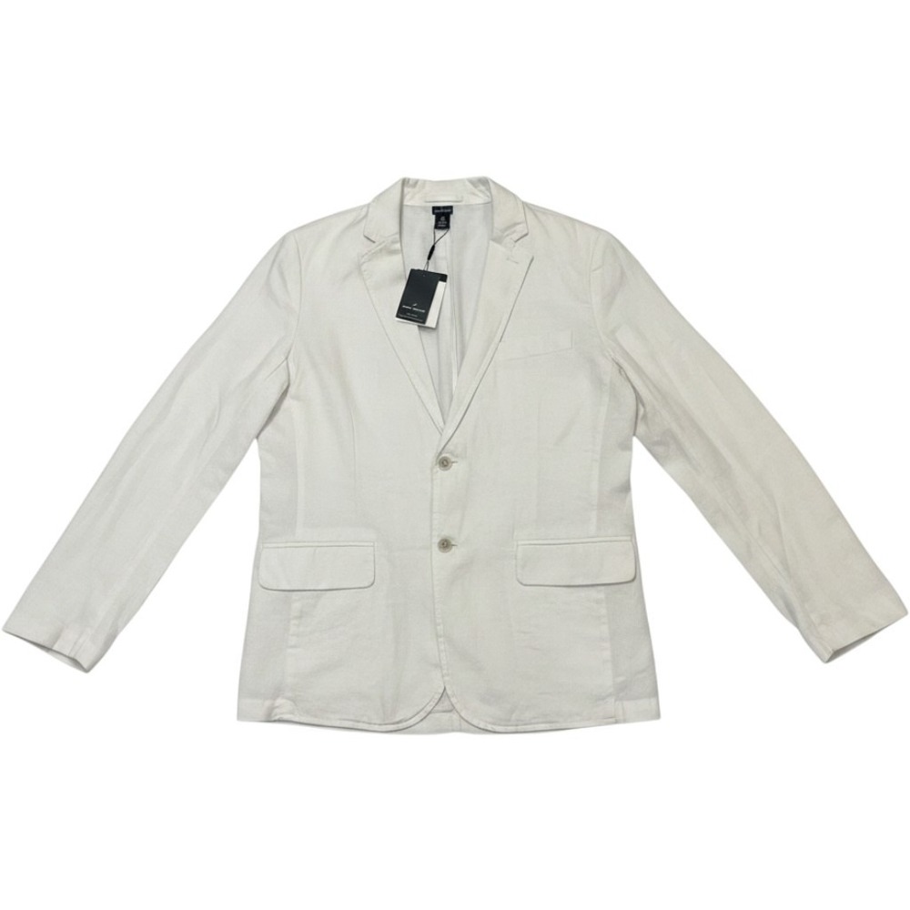 Daniel Hechter Blazer White Linen Blend Woven Jacket M Beach Wedding Coastal